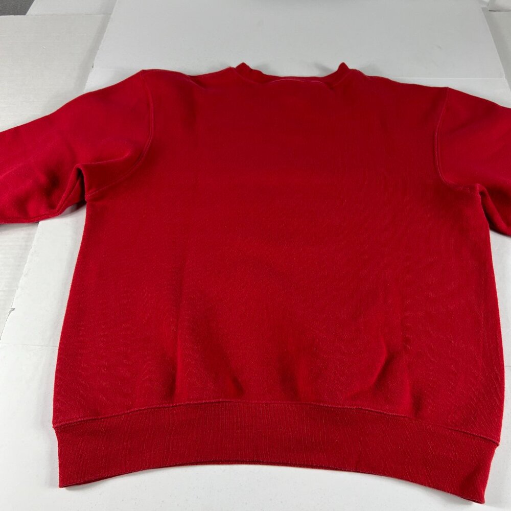 Y2K North Carolina State Wolfpack Sweatshirt Medium Red Faded Logo Crewneck - Picture 11 of 15